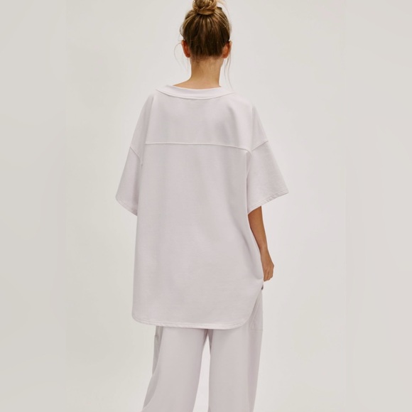 NWT Free People Intimately S Don’t Wait Up Sleep Tee in Gray Lilac Combo New $60 - Picture 2 of 5